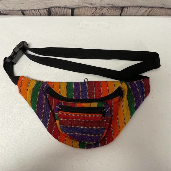 no brand Handbags - Vintage 80's/90's Multicolor Striped Fanny Pack
